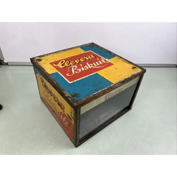 Clevera Biskuits Tin Biscuits Vintage Advertising Store Display 1930s German